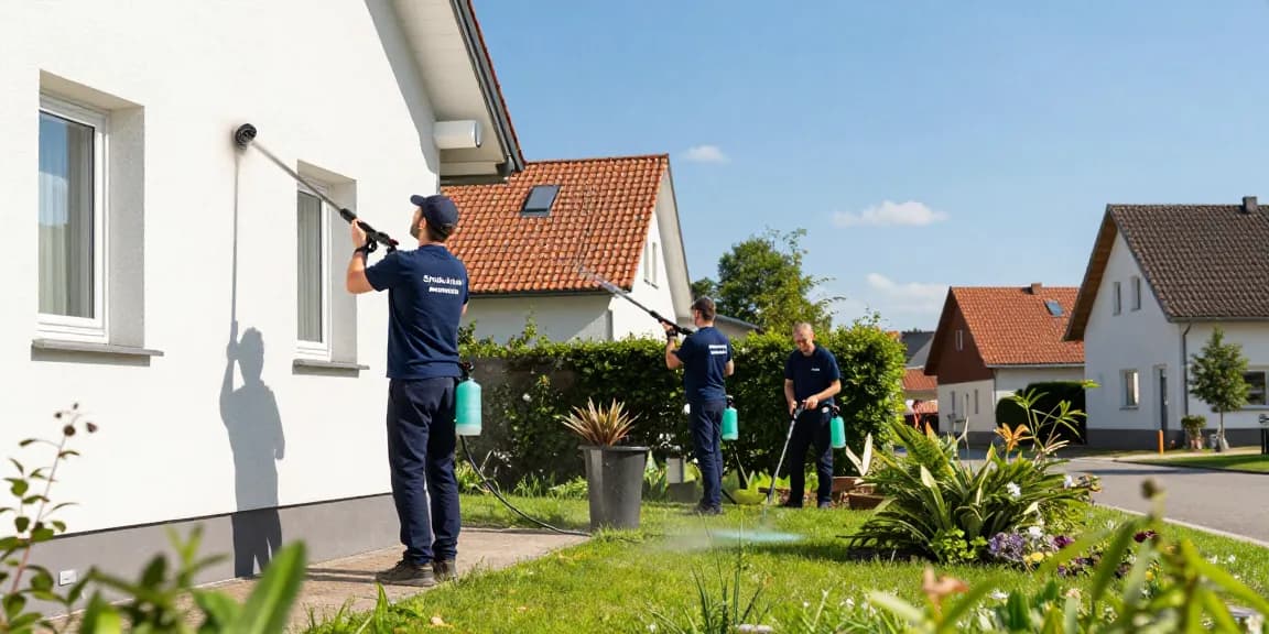 Fassadenreinigung Schloß Holte-Stukenbrock mit professionellem Team, umweltfreundliche Produkte