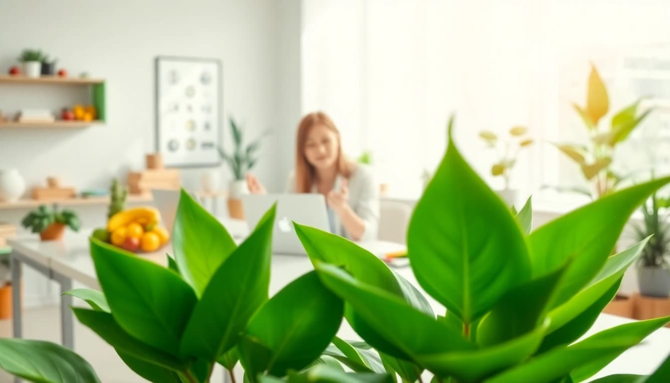 Promoting a Healthy Life through engaging wellness discussions in a vibrant office setting.