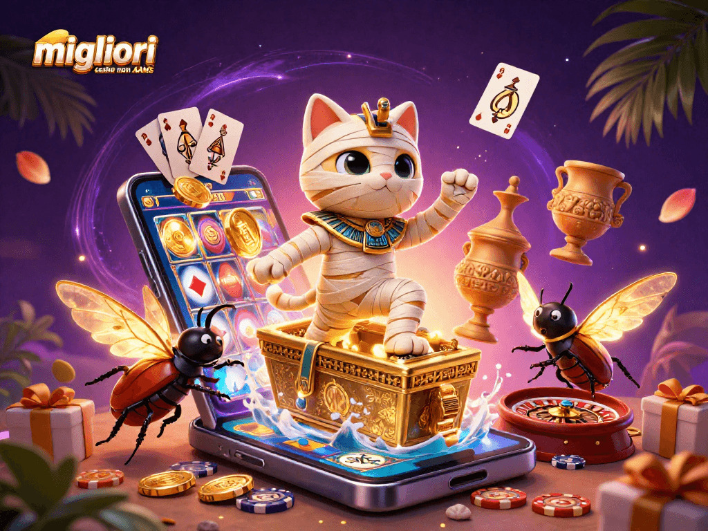 Vincere nei migliori casino non AAMS con un mummia 3D e simboli di gioco che esplodono
