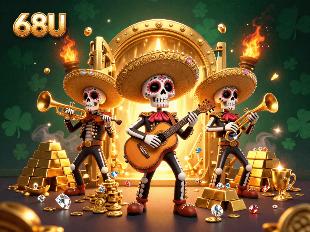 Embarque na diversão do 68U com os esqueletos coloridos da festa de Dia de los Mortos!