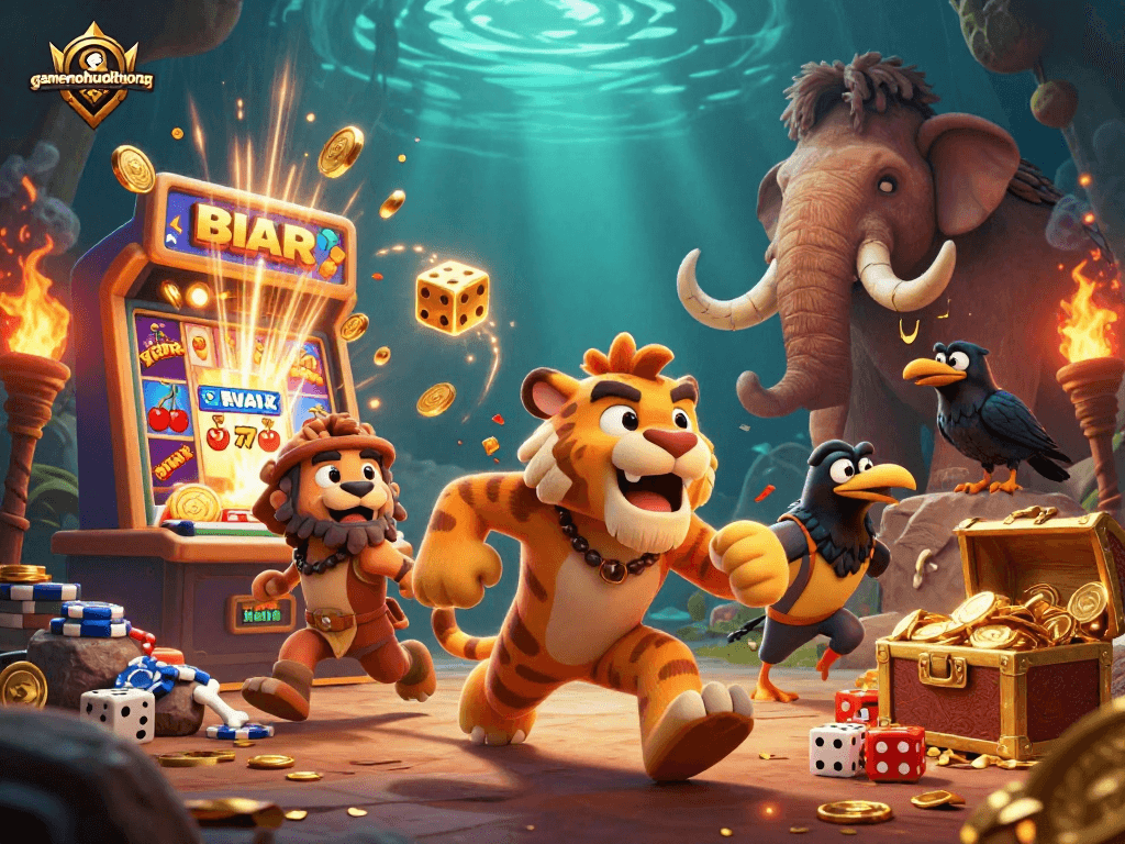 Experience the excitement of gamenohudoithuong with dynamic 3D jackpot action and vibrant casino elements.