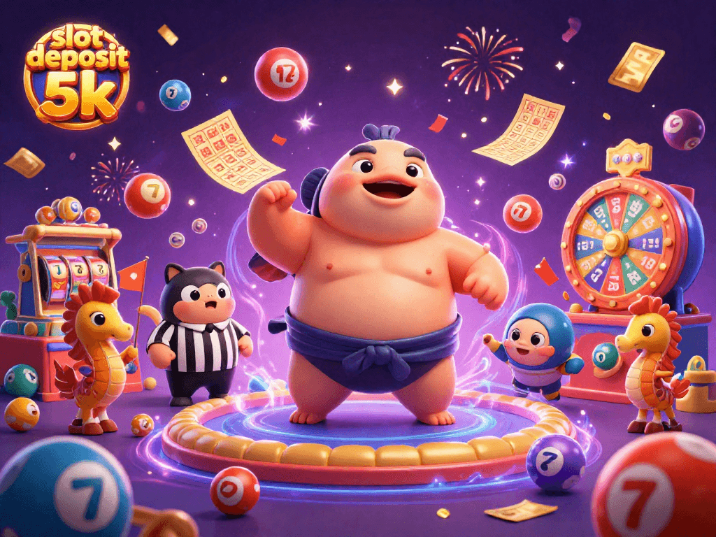 Engage with exciting slot deposit 5k promotions and vibrant casino visuals in this captivating illustration.