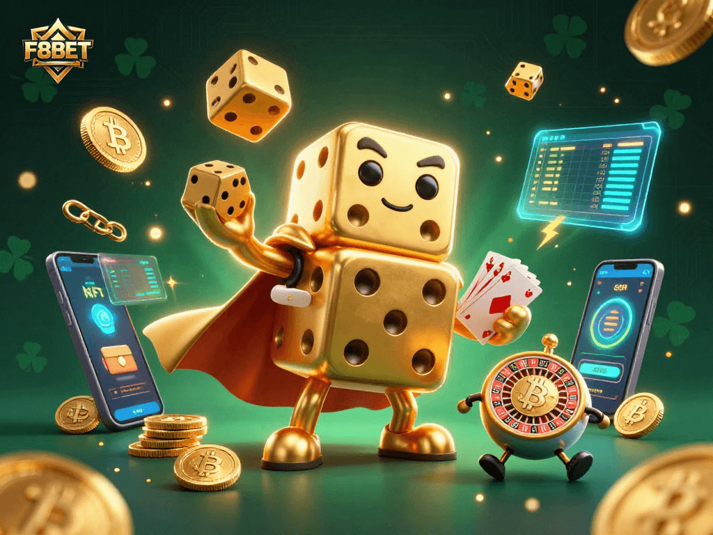 Experience the excitement of F8BET with dynamic 3D characters and casino elements, perfectly designed for avid gamers.