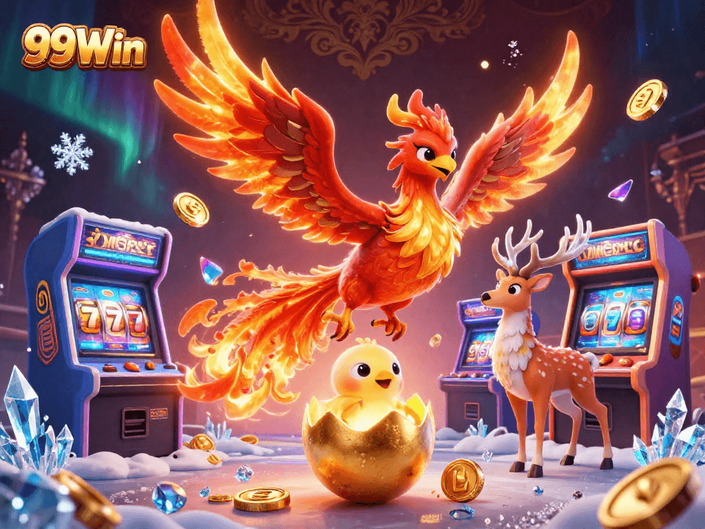 Win big with 99Win's vibrant casino scene featuring amazing 3D elements and dynamics.