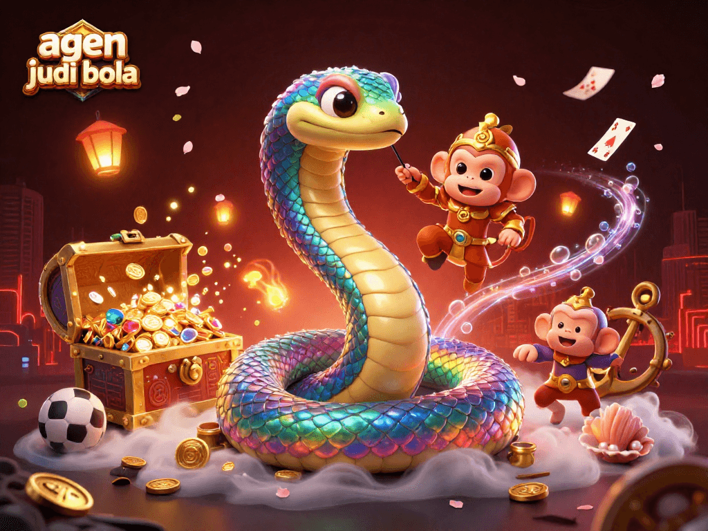 Experience thrilling sports betting action with agen judi bola in this vibrant, dynamic illustration.