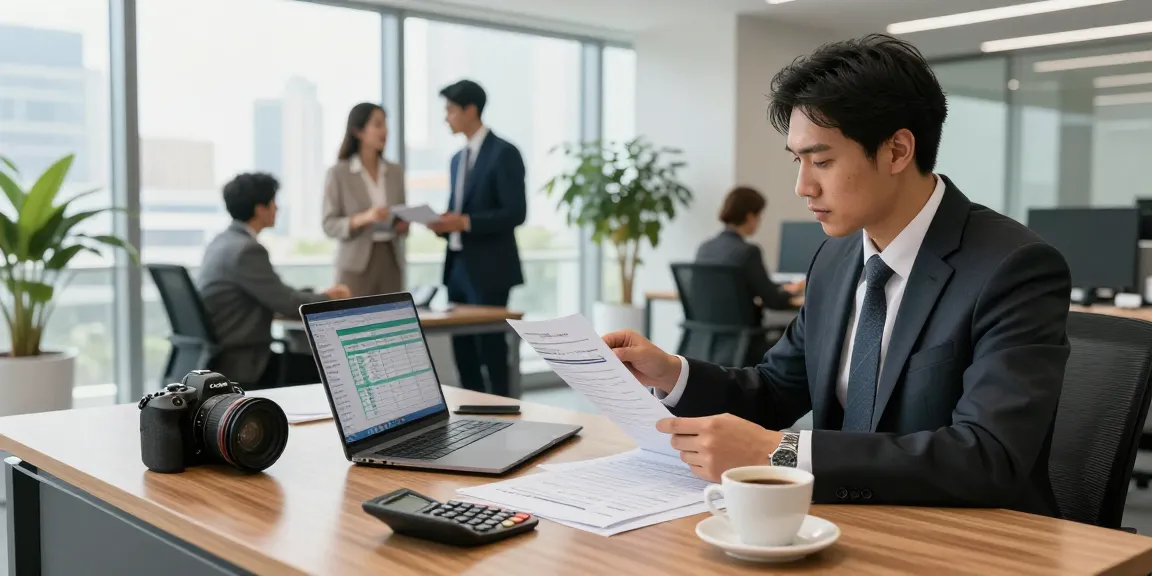 Accountant reviewing financial statements while providing Accounting Services in Dubai.