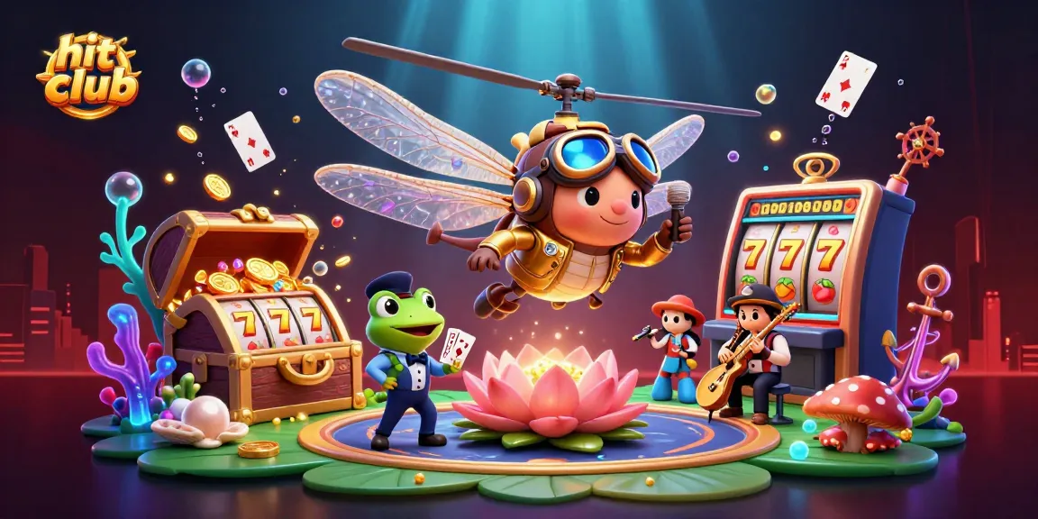 Engage in thrilling gameplay at hit club casino while interacting with charming characters and vibrant elements.