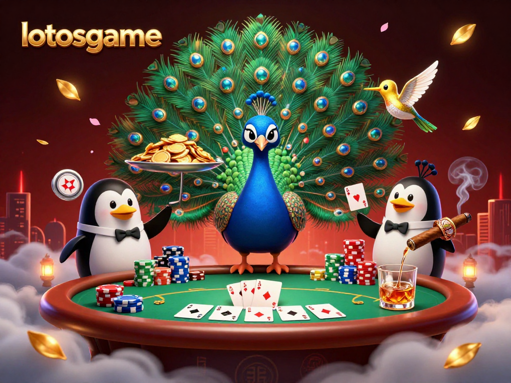 Experience thrilling gameplay at lotosgame with vibrant characters and poker elements.
