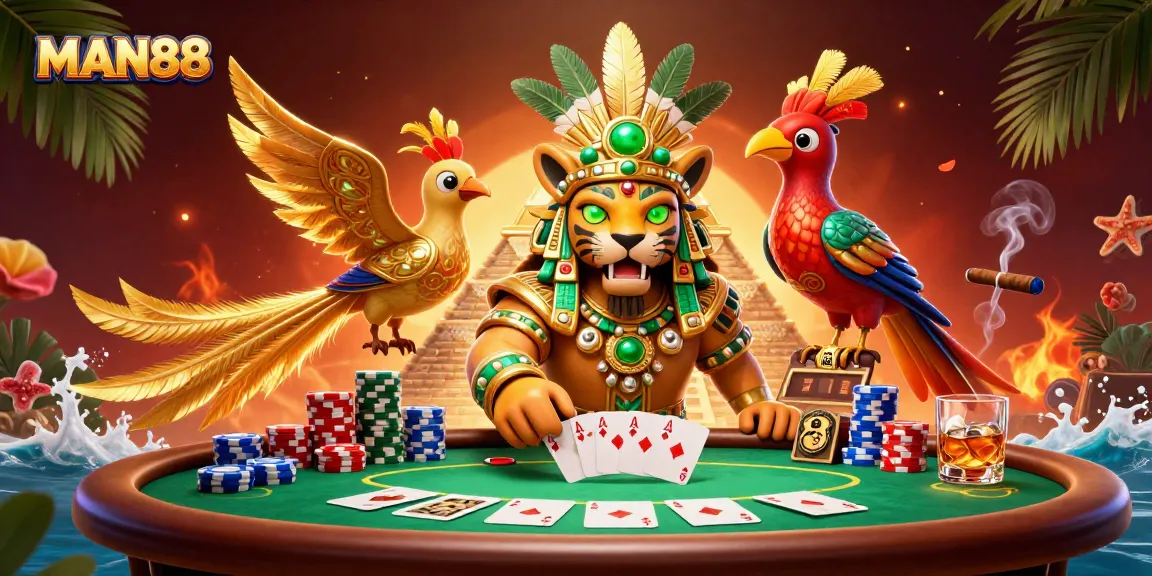 Experience thrilling action at MAN88 with vibrant characters and immersive gambling elements.