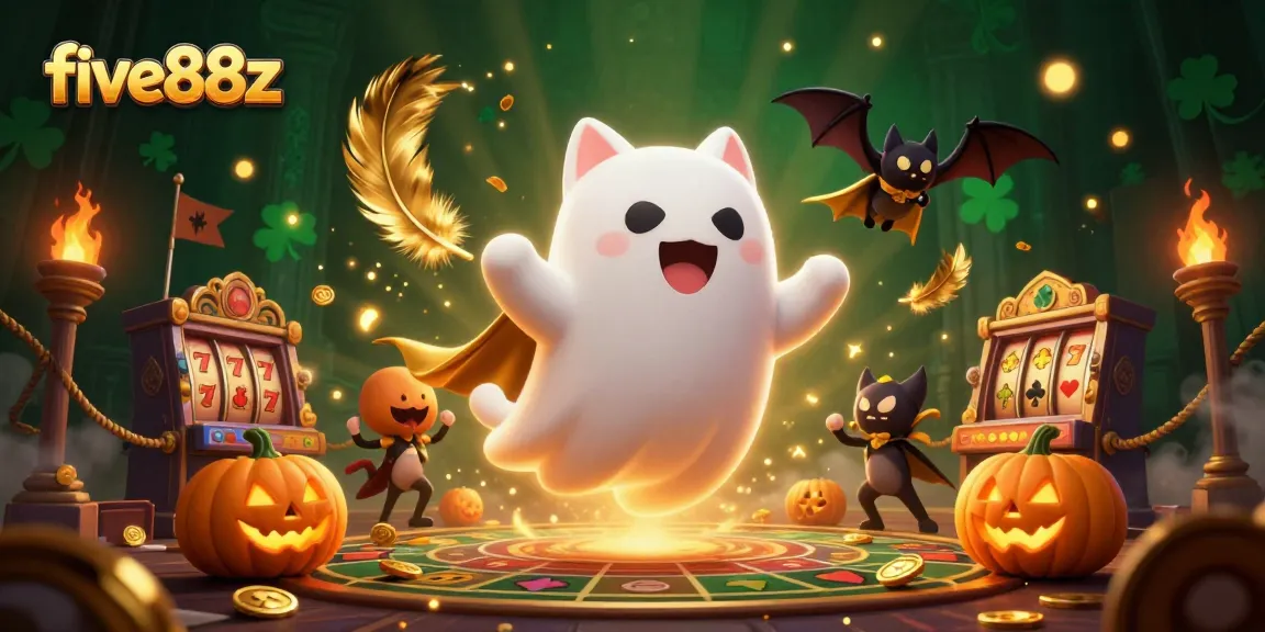 Experience thrilling gameplay with five88z featuring a ghost cat in a haunted casino adventure.