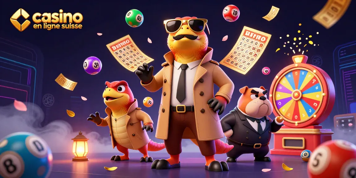 Les raptors dans un manteau tentent d'entrer dans un casino en ligne suisse avec des ballons de loterie.