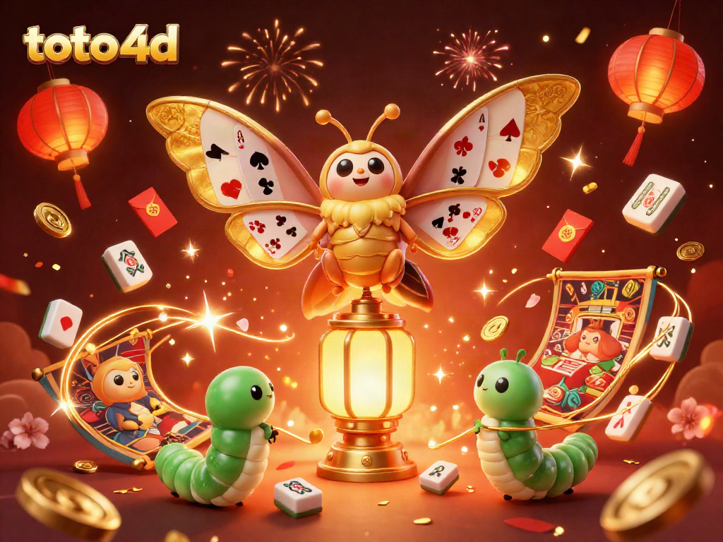 Experience thrilling wins with toto 4d, illustrated with vibrant casino elements and golden details.