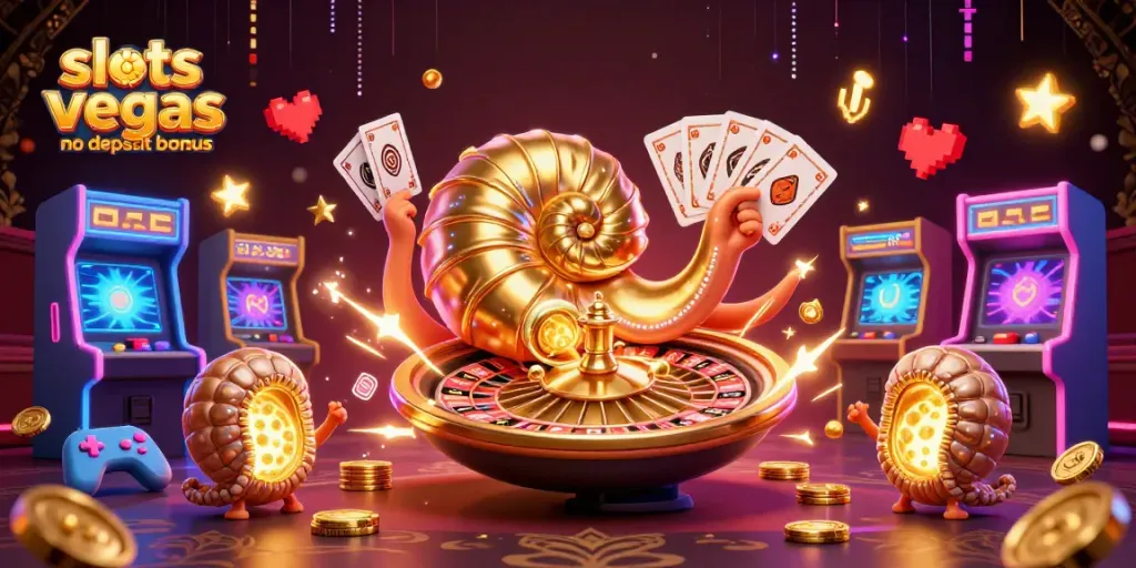 Engage with the vibrant gameplay at slots of vegas no deposit bonus, featuring an ancient nautilus and gaming action.