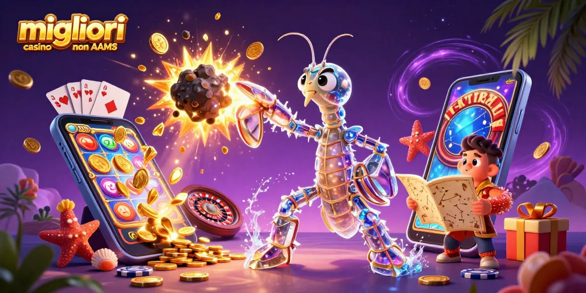 I migliori casino non AAMS offrono esperienze emozionanti con slot e premi, come illustrato in questa scena vibrante.