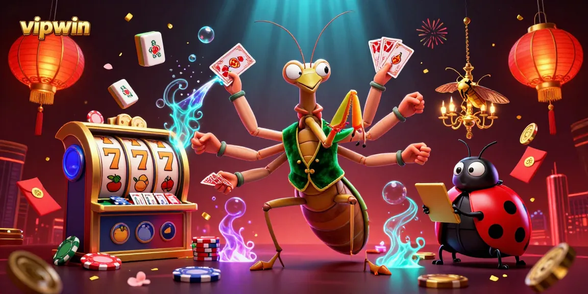 Experience the excitement of vipwin with a vibrant casino scene, featuring a card sharp, pit boss, and dynamic gambling elements.