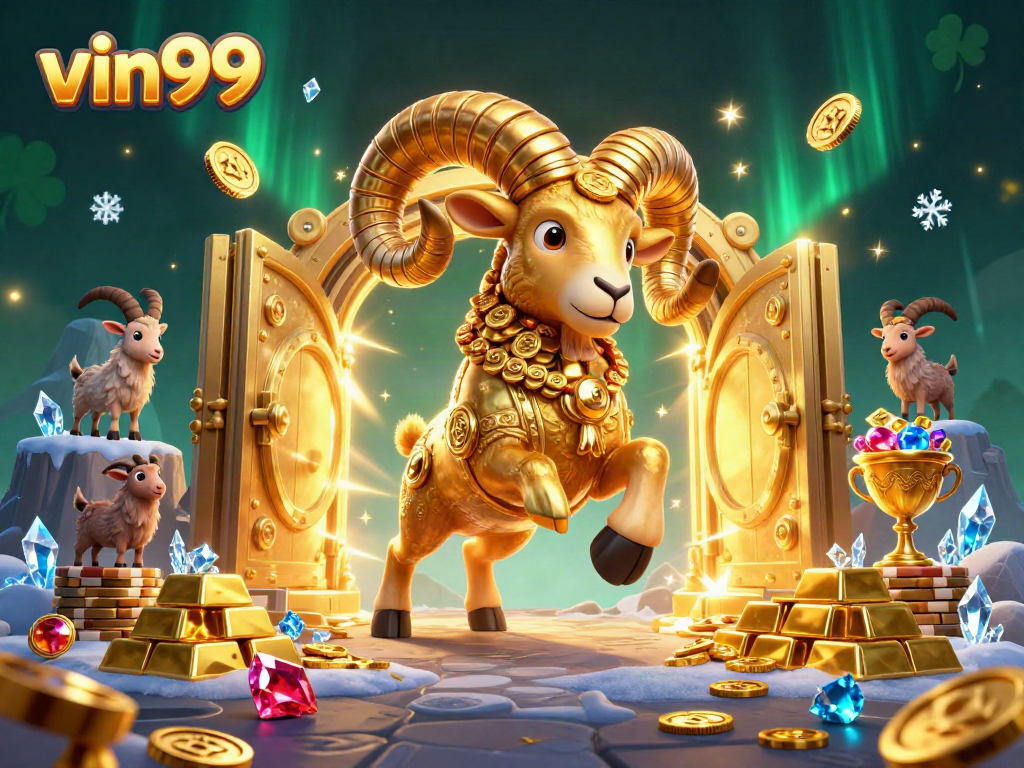 Experience the excitement at vin99 with vibrant gold and treasures in this dynamic casino scene.