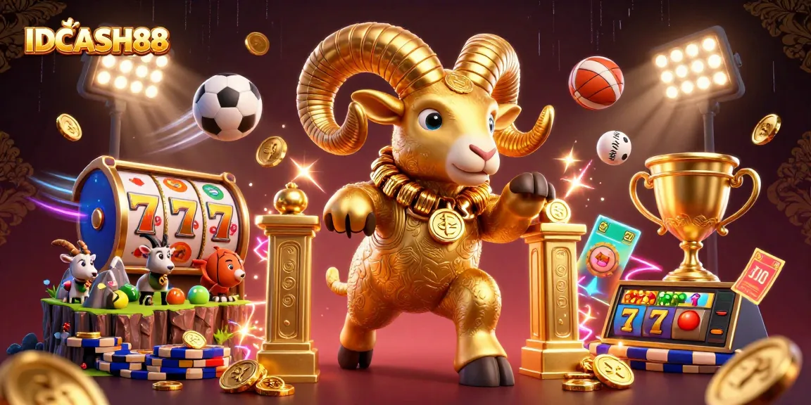 Experience the thrill of winning with IDCASH88 in this dynamic and colorful casino illustration.