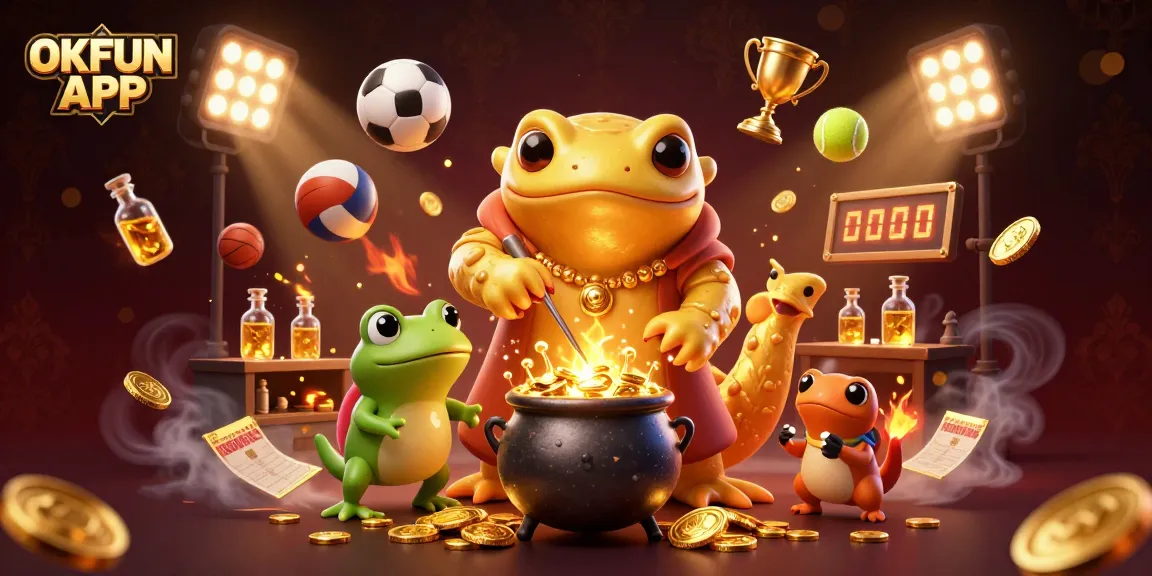 Engage with the OKFUN APP through an exciting 3D scene of sports betting and casino elements