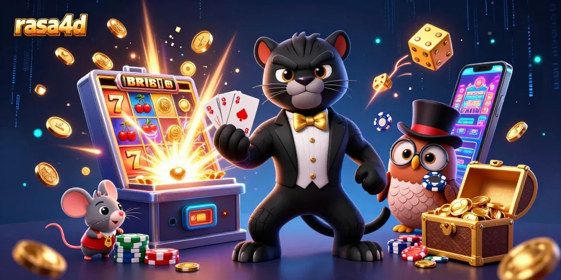 Rasa4d menghidupkan pengalaman kasino dengan slot 3D dan elemen kartu yang menarik.