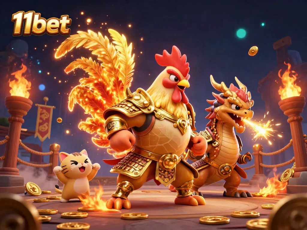 Engage with the thrilling world of 11bet featuring epic characters and vibrant casino elements.