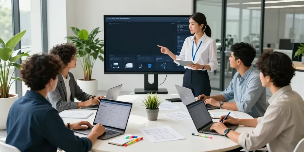 Sales workspace with a product configurator with CRM, showcasing team collaboration and project details.