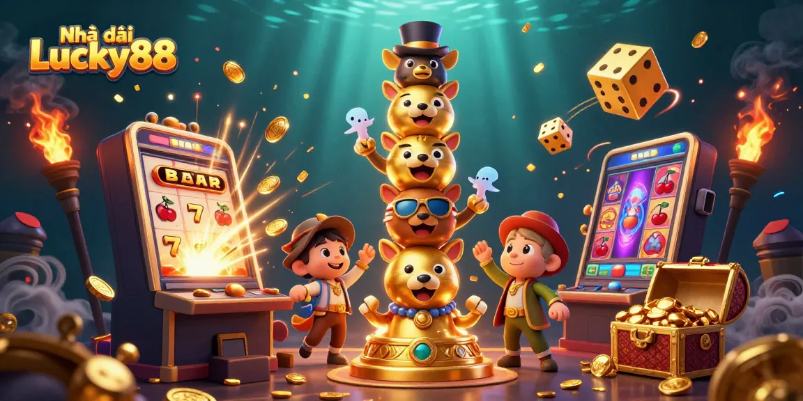 Spin the reels at Nhà cái Lucky88 with vibrant slots, treasures, and exciting game elements.