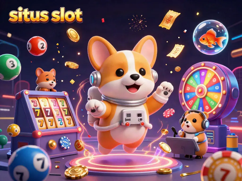 Pemain menguji keberuntungannya di situs slot dengan simbol buah dan jackpot yang mengelilingi.