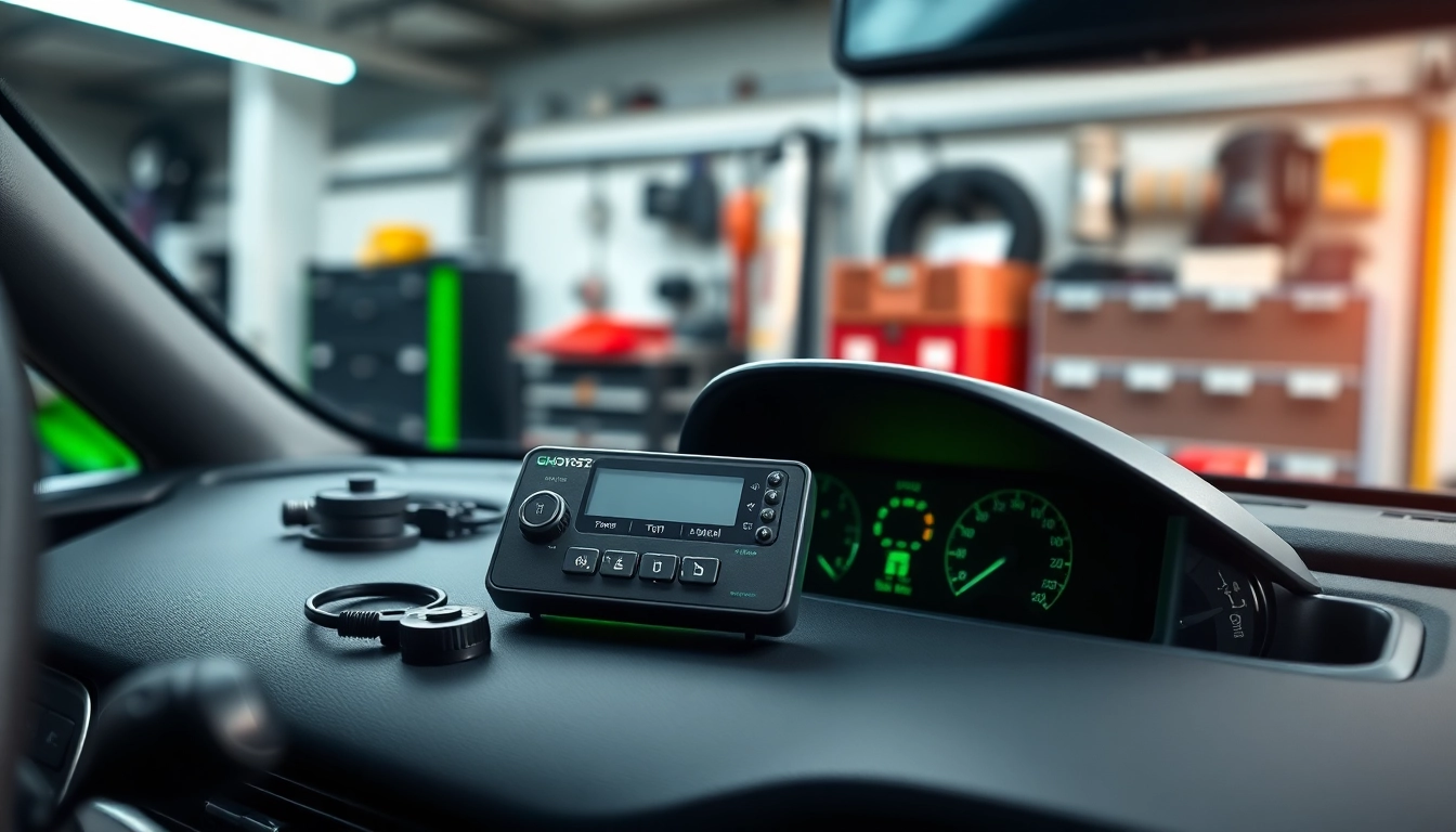 Showcasing the Ghost 2 immobiliser system integrated into a vehicle dashboard, emphasizing modern vehicle security.