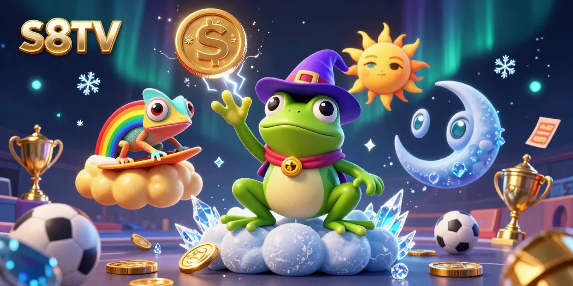 S8TV enhances sports betting excitement with a wizard frog, chameleon, and dynamic elements.