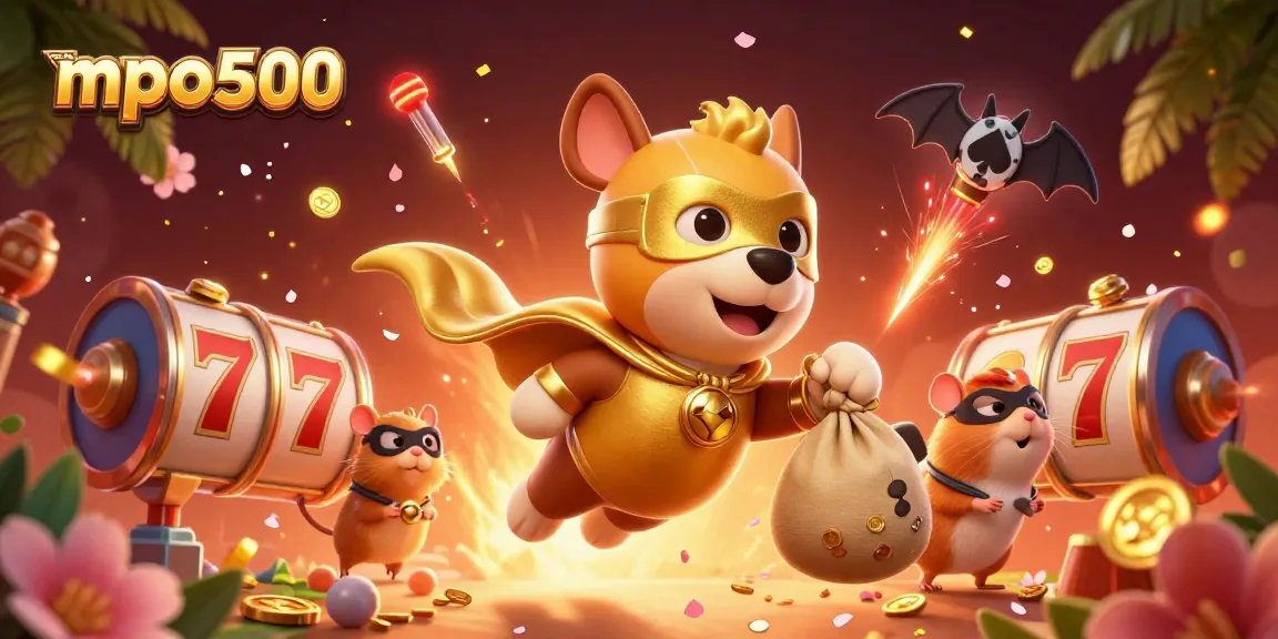 Engage with mpo500's superb slot games featuring thrilling 3D superhero character depicting excitement and riches.