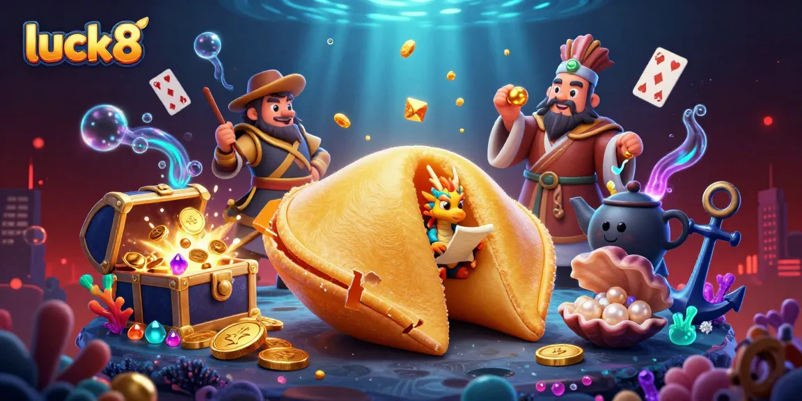 Explore the vibrant gaming universe of luck8, featuring dynamic gameplay illustrations, treasure elements, and captivating characters.