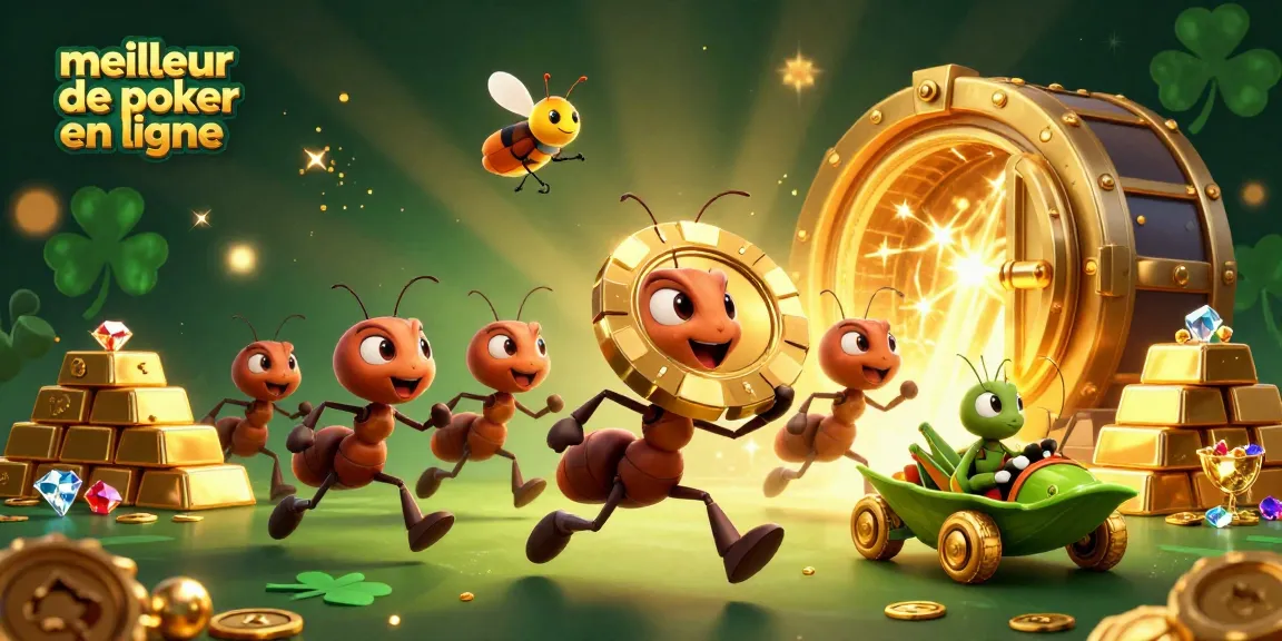 Jouer au poker en ligne sur le meilleur site de poker en ligne avec une équipe d'ants.