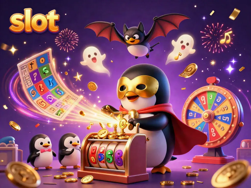 Experience thrilling slot action with a penguin organist and dynamic casino elements
