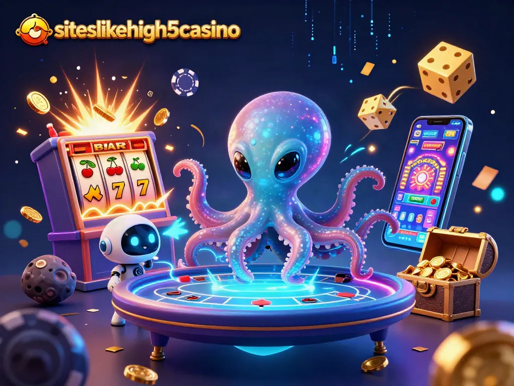 Experience thrilling gameplay at siteslikehigh5casino with a vibrant alien-themed casino illustration.