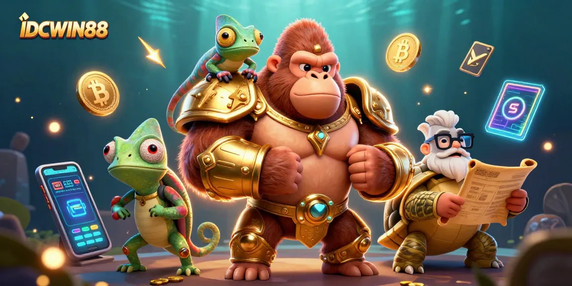 Experience thrilling gameplay at IDCWIN88, where a powerful gorilla king leads the adventure.