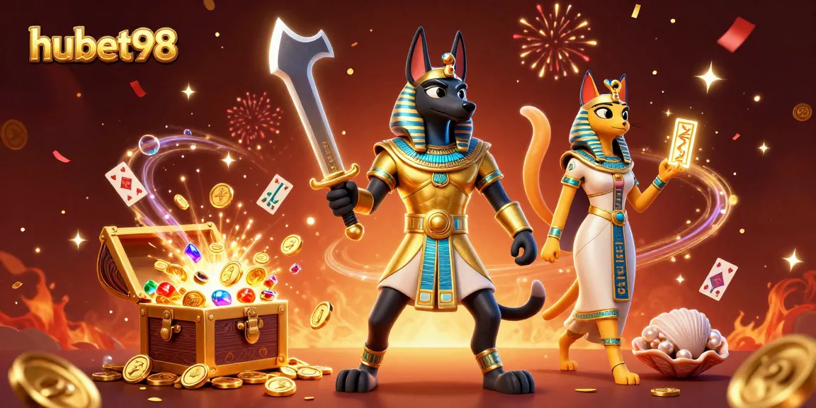 Experience thrilling gameplay with hubet98 in this vibrant casino-inspired 3D illustration showcasing dynamic characters and elements.