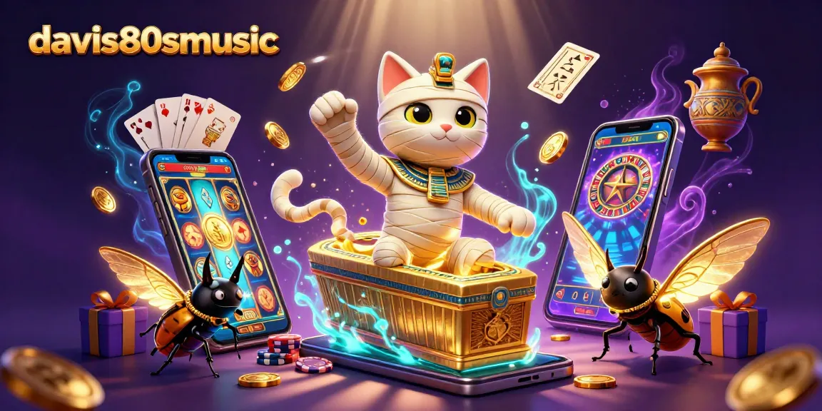 Experience dynamic gaming adventures with davis80smusic as the Egyptian mummy cat unlocks treasures in a pyramid casino.