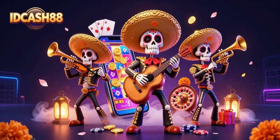 Spin to win at IDCASH88 with vibrant mariachi characters and dynamic casino games!