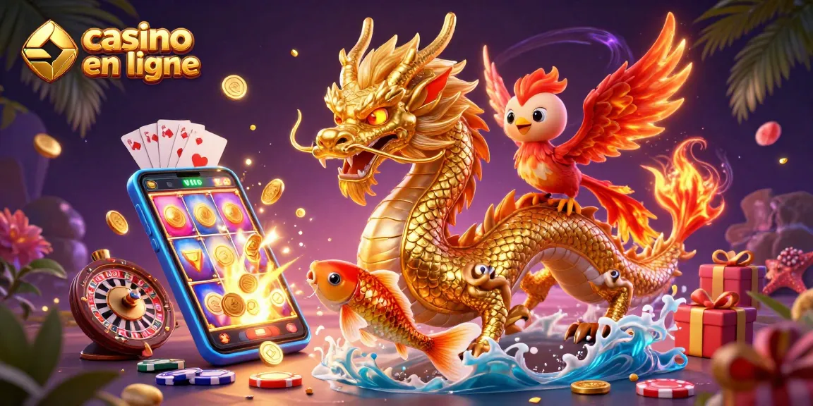 Jouer à casino en ligne avec un dragon doré et des éléments de jeu animés