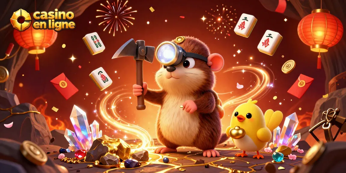 Profitez de l'aventure au casino en ligne avec un mole chasseur de trésors et des éléments festifs.