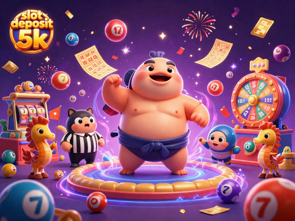 Engage with exciting slot deposit 5k promotions and vibrant casino visuals in this captivating illustration.