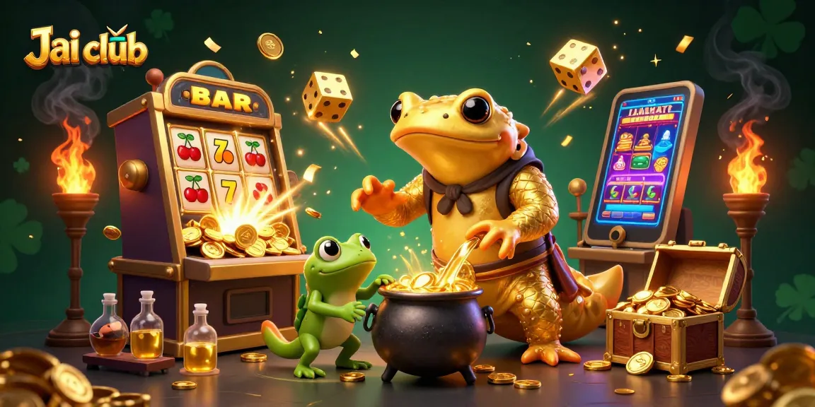 Experience thrilling gameplay at Jai club with vibrant casino elements and characters in a magical world.