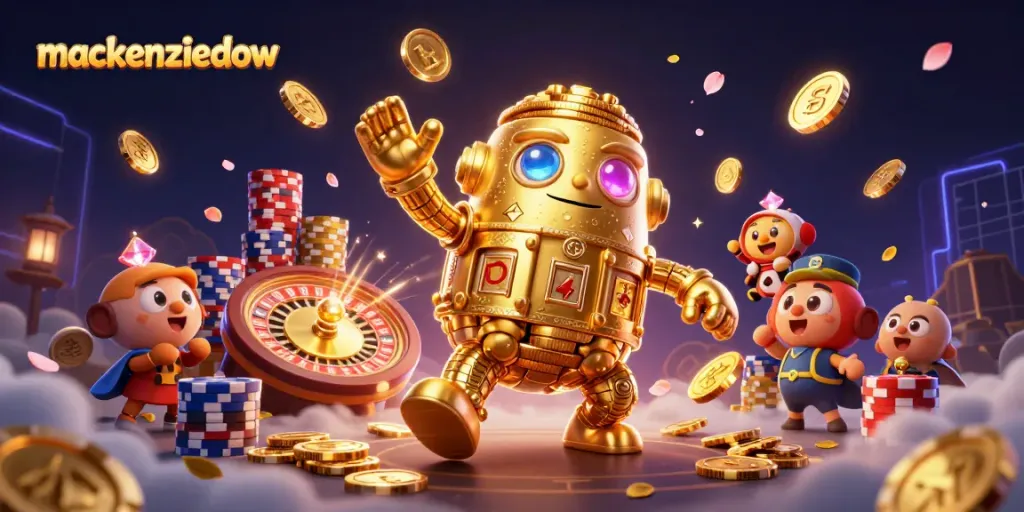 Experience the excitement of mackenziedow with a captivating animated casino scene full of vibrant elements.