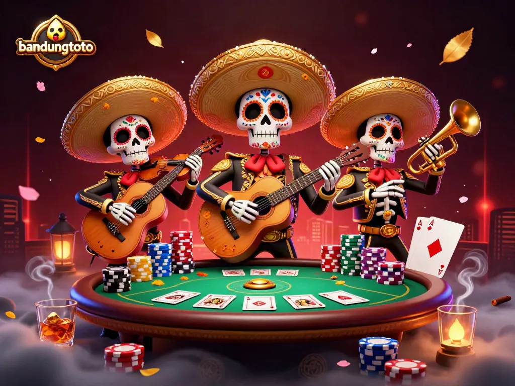 Experience thrilling games at bandungtoto with engaging poker action and festive Day of the Dead ambiance.