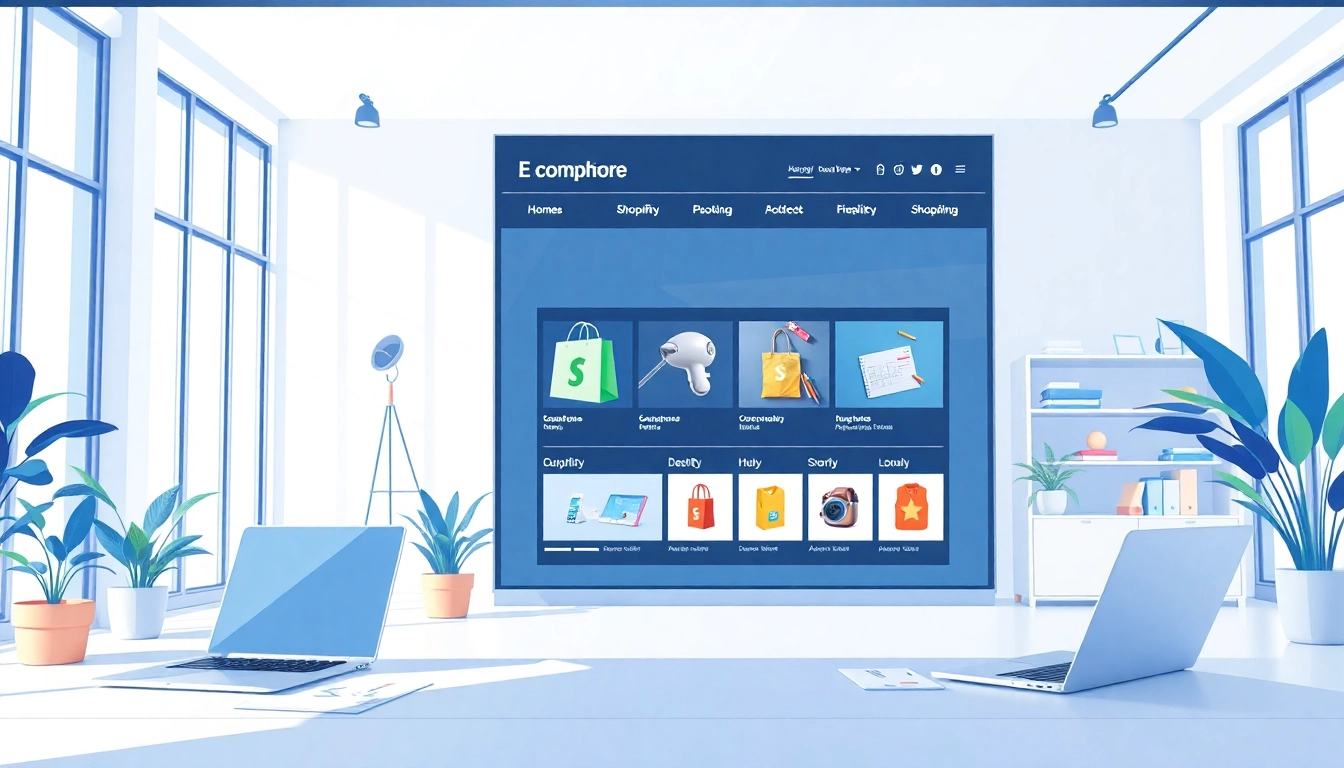 Enhance your online store with customized solutions, showcasing Custom Shopify development principles in a modern workspace.