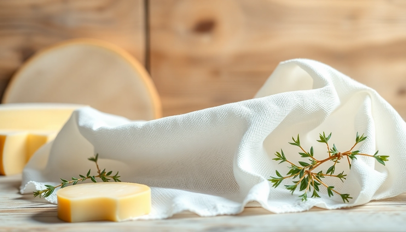Kaasdoek showcasing its delicate texture while enhancing gourmet cheese presentation.