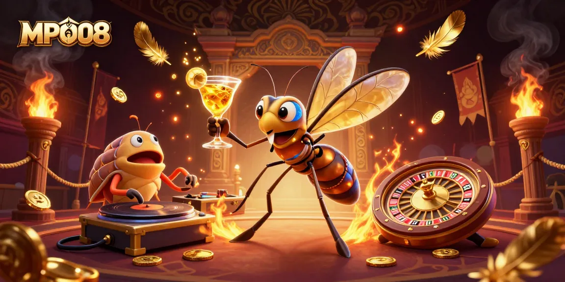 MPO08 offers exciting gameplay with unique characters in a vibrant casino illustration full of winning elements.