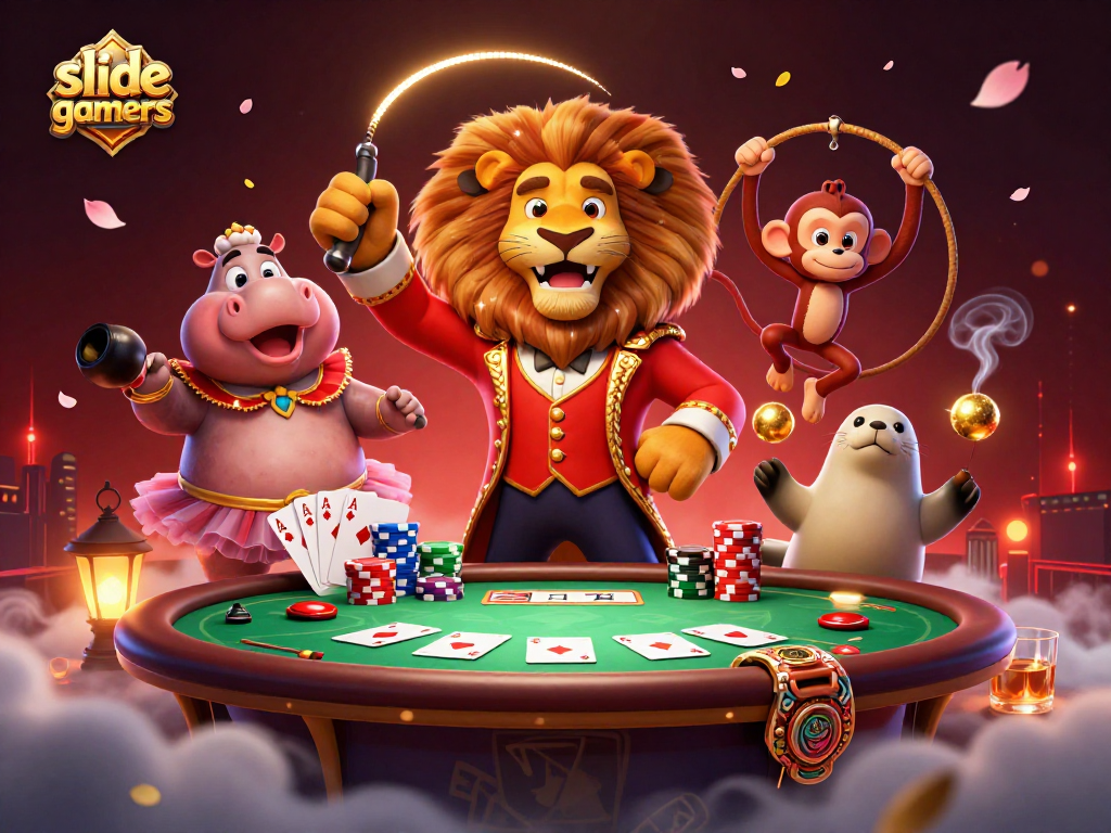Discover thrilling moments in slidegamers with a vibrant casino atmosphere and entertaining characters.