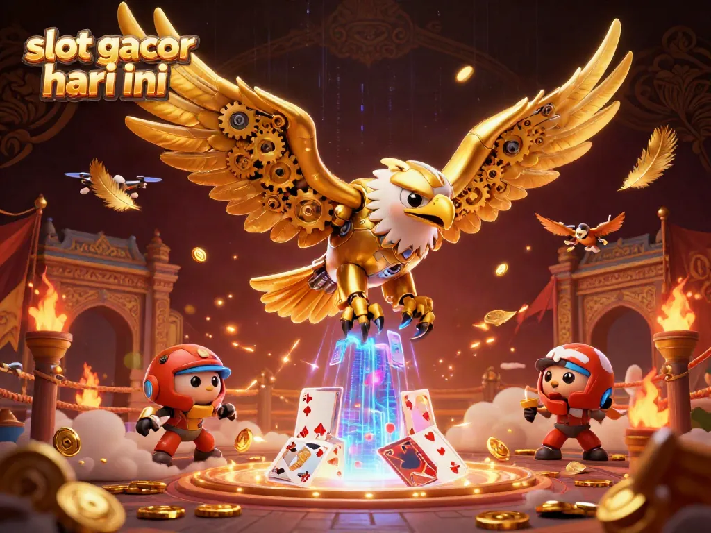 Experience thrilling wins with slot gacor hari ini, dynamic 3D casino art showcasing winning opportunities.