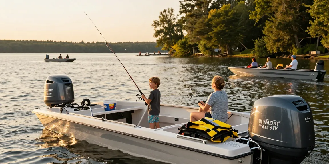 A family enjoying a day on the water with a Yamaha outboard motor, highlighting the top outboard motor dealer USA for 2026.